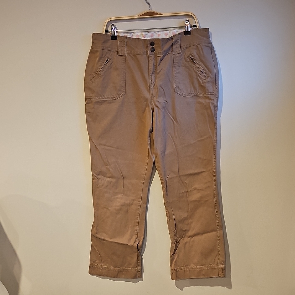 Mimi Maternity Tan Straight Leg Pants